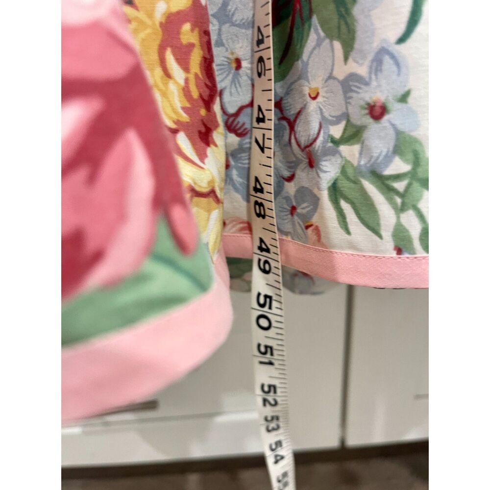 Handmade Floral Tiered Maxi Dress, patch pockets and adjustable straps, Size L - Picture 14 of 16
